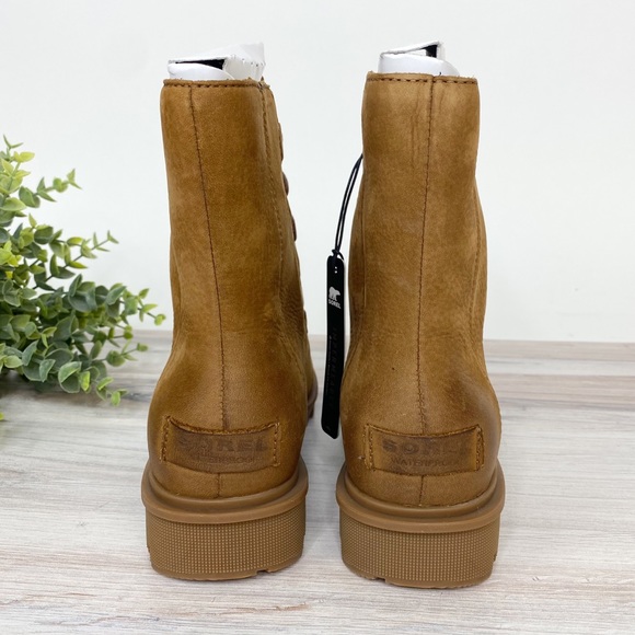 SOREL Pheonix Short Lace Waterproof Boots in Camel NWB - Picture 10 of 12